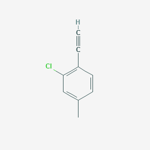 molecular formula C9H7Cl B1392989 2-Chloro-1-ethynyl-4-methylbenzene CAS No. 1233520-92-7