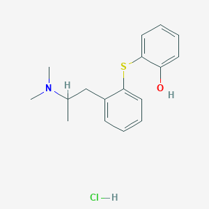 molecular formula C17H22ClNOS B139299 2-[2-(2-Dimethylaminopropyl)phenyl]sulfanylphenol hydrochloride CAS No. 128959-36-4