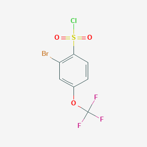 molecular formula C7H3BrClF3O3S B1392995 2-Bromo-4-(trifluoromethoxy)benzene-1-sulfonyl chloride CAS No. 752132-49-3