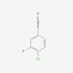 molecular formula C8H4ClF B1393005 1-Chloro-4-ethynyl-2-fluorobenzene CAS No. 756895-72-4