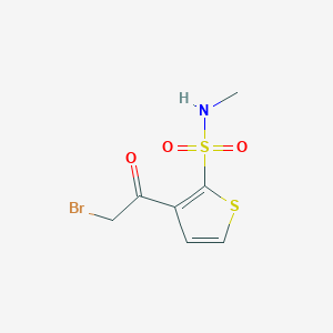 molecular formula C7H8BrNO3S2 B13930062 n-Methyl-3-bromoacetyl-2-thiophenesulfonamide CAS No. 138891-02-8