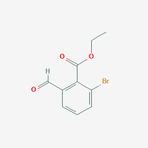 molecular formula C10H9BrO3 B13930077 Ethyl 2-bromo-6-formylbenzoate 