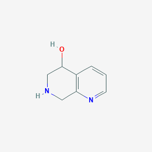 molecular formula C8H10N2O B13930082 5,6,7,8-Tetrahydro-1,7-naphthyridin-5-ol 