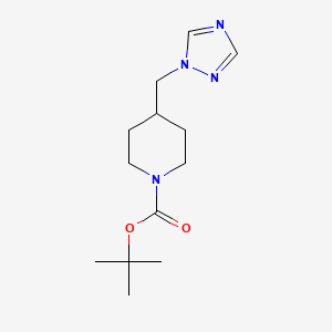 molecular formula C13H22N4O2 B13930089 1-tert-Butoxycarbonyl-4-(1H-1,2,4-triazol-1-ylmethyl)piperidine 
