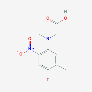 molecular formula C10H11FN2O4 B1393012 2-[(4-Fluoro-5-methyl-2-nitrophenyl)-(methyl)amino]acetic acid CAS No. 1251950-64-7