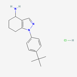 molecular formula C17H24ClN3 B1393013 1-(4-tert-butylphenyl)-4,5,6,7-tetrahydro-1H-indazol-4-amine hydrochloride CAS No. 1242340-08-4