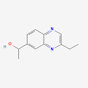 molecular formula C12H14N2O B13930131 1-(3-Ethylquinoxalin-6-yl)ethan-1-ol 