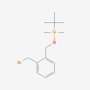 molecular formula C14H23BrOSi B13930134 2-(Bromomethyl)benzyl alcohol, tert-butyldimethylsilyl ether 