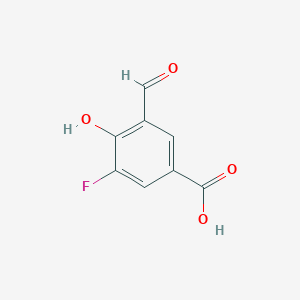 molecular formula C8H5FO4 B13930146 3-Fluoro-5-formyl-4-hydroxybenzoic acid 