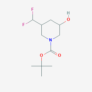 molecular formula C11H19F2NO3 B13930151 Tert-butyl 3-(difluoromethyl)-5-hydroxypiperidine-1-carboxylate 