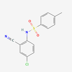 molecular formula C14H11ClN2O2S B13930153 n-(4-Chloro-2-cyano-phenyl)-4-methyl-benzenesulfonamide CAS No. 943006-96-0