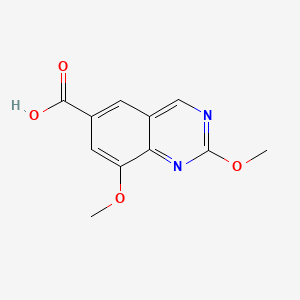 molecular formula C11H10N2O4 B13930250 2,8-Dimethoxyquinazoline-6-carboxylic acid 