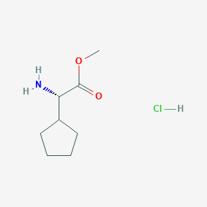 molecular formula C8H16ClNO2 B1393028 (S)-Methyl 2-amino-2-cyclopentylacetate hydrochloride CAS No. 14328-62-2