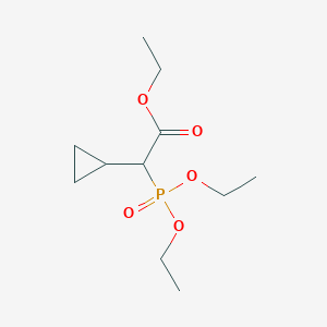 molecular formula C11H21O5P B13930323 Ethyl 2-cyclopropyl-2-(diethoxyphosphoryl)acetate 