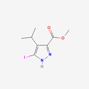 molecular formula C8H11IN2O2 B13930386 Methyl 5-iodo-4-isopropyl-1H-pyrazole-3-carboxylate 
