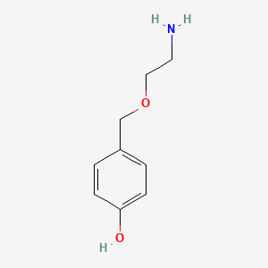 molecular formula C9H13NO2 B13930424 4-((2-Aminoethoxy)methyl)phenol 