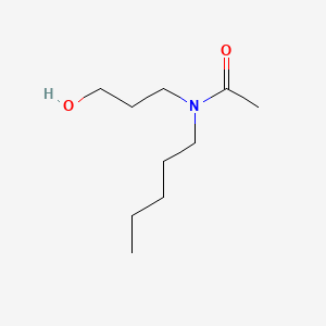 molecular formula C10H21NO2 B13930427 N-(3-Hydroxypropyl)-N-pentylacetamide CAS No. 54789-41-2