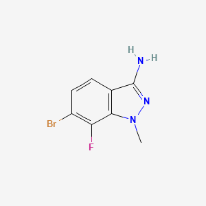molecular formula C8H7BrFN3 B13930447 6-Bromo-7-fluoro-1-methyl-indazol-3-amine 
