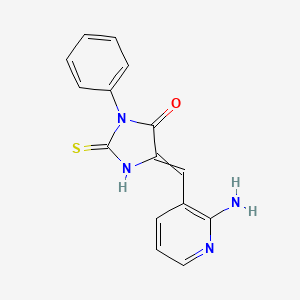 5-[(2-Aminopyridin-3-yl)methylidene]-3-phenyl-2-sulfanylideneimidazolidin-4-one