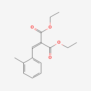 molecular formula C15H18O4 B13930589 Propanedioic acid, [(2-methylphenyl)methylene]-, diethyl ester CAS No. 24331-75-7