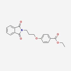 molecular formula C20H19NO5 B1393059 ethyl 4-[3-(1,3-dioxo-1,3-dihydro-2H-isoindol-2-yl)propoxy]benzoate CAS No. 100840-55-9
