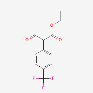 molecular formula C13H13F3O3 B13930591 Ethyl 3-oxo-2-(4-(trifluoromethyl)phenyl)butanoate 