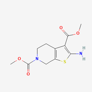 molecular formula C11H14N2O4S B1393061 dimethyl 2-amino-4,7-dihydrothieno[2,3-c]pyridine-3,6(5H)-dicarboxylate CAS No. 1251564-21-2