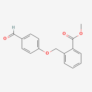 molecular formula C16H14O4 B1393063 Methyl 2-[(4-formylphenoxy)methyl]benzoate CAS No. 1046494-85-2