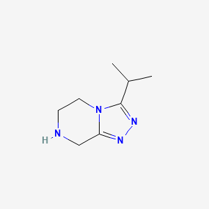 molecular formula C8H14N4 B1393064 3-Isopropyl-5,6,7,8-tetrahydro-[1,2,4]triazolo[4,3-a]pyrazine CAS No. 952182-05-7