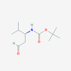 B1393067 tert-Butyl (1R)-2-methyl-1-(2-oxoethyl)propylcarbamate CAS No. 124754-81-0
