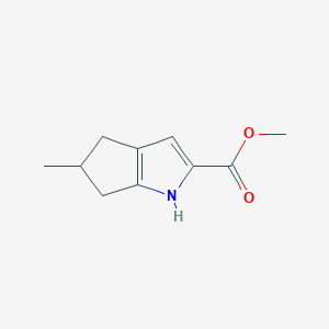 molecular formula C10H13NO2 B13930715 Methyl 5-methyl-1,4,5,6-tetrahydrocyclopenta[b]pyrrole-2-carboxylate 