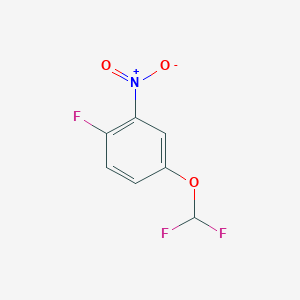 molecular formula C7H4F3NO3 B1393074 4-(Difluoromethoxy)-1-fluoro-2-nitro-benzene CAS No. 57213-30-6
