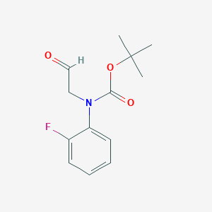 molecular formula C13H16FNO3 B13930753 tert-Butyl (2-fluorophenyl)(2-oxoethyl)carbamate 