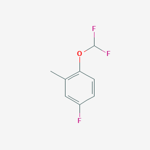 molecular formula C8H7F3O B1393076 1-(Difluoromethoxy)-4-fluoro-2-methyl-benzene CAS No. 1214378-64-9