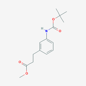molecular formula C15H21NO4 B13930765 Methyl 3-[3-[(2-methylpropan-2-yl)oxycarbonylamino]phenyl]propanoate CAS No. 337904-79-7