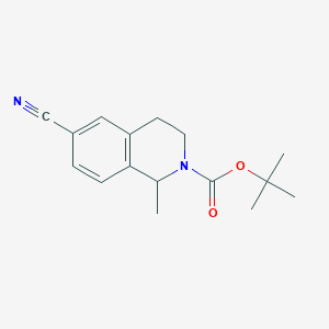 molecular formula C16H20N2O2 B13930776 tert-Butyl 6-cyano-1-methyl-3,4-dihydroisoquinoline-2(1H)-carboxylate 