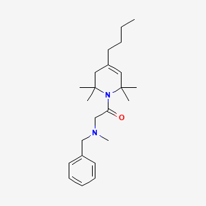 molecular formula C23H36N2O B13930785 Pyridine, 1,2,3,6-tetrahydro-1-(N-benzyl-N-methylglycyl)-4-butyl-2,2,6,6-tetramethyl- CAS No. 53725-50-1