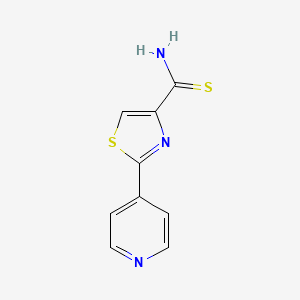 molecular formula C9H7N3S2 B13930825 2-(Pyridin-4-yl)-1,3-thiazole-4-carbothioamide CAS No. 89401-62-7