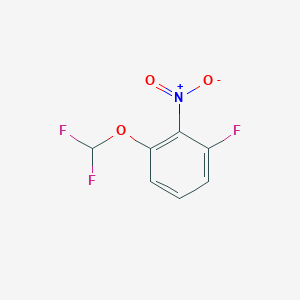 molecular formula C7H4F3NO3 B1393084 1-(Difluoromethoxy)-3-fluoro-2-nitro-benzene CAS No. 1214336-89-6