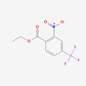 molecular formula C10H8F3NO4 B1393086 乙酸2-硝基-4-(三氟甲基)苯酯 CAS No. 702673-02-7