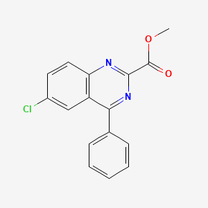 molecular formula C16H11ClN2O2 B13930860 Methyl 6-chloro-4-phenylquinazoline-2-carboxylate CAS No. 62705-47-9