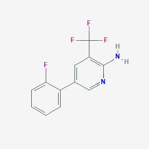 molecular formula C12H8F4N2 B1393087 5-(2-Fluorophenyl)-3-(trifluoromethyl)pyridin-2-amine CAS No. 1214330-14-9