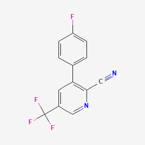 3-(4-Fluorophenyl)-5-(trifluoromethyl)picolinonitrile