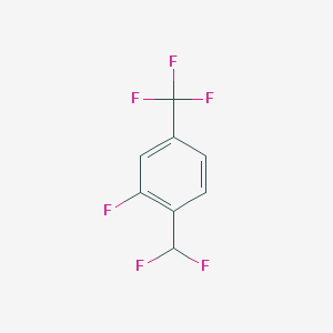 molecular formula C8H4F6 B1393092 1-(Difluoromethyl)-2-fluoro-4-(trifluoromethyl)benzene CAS No. 1214364-84-7