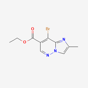 molecular formula C10H10BrN3O2 B13930934 Ethyl 8-bromo-2-methylimidazo[1,2-b]pyridazine-7-carboxylate 