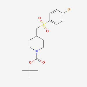 molecular formula C17H24BrNO4S B13930939 Tert-butyl 4-((4-bromophenylsulfonyl)methyl)piperidine-1-carboxylate 
