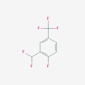 molecular formula C8H4F6 B1393096 2-(Difluoromethyl)-1-fluoro-4-(trifluoromethyl)benzene CAS No. 1214334-37-8