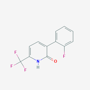 molecular formula C12H7F4NO B1393098 3-(2-Fluorophenyl)-6-(trifluoromethyl)pyridin-2-ol CAS No. 1214385-76-8