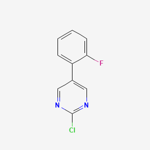 molecular formula C10H6ClFN2 B1393099 2-Chloro-5-(2-fluorophenyl)pyrimidine CAS No. 1048338-45-9