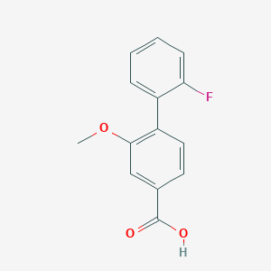 molecular formula C14H11FO3 B1393101 4-(2-Fluorophenyl)-3-methoxybenzoic acid CAS No. 1214367-91-5